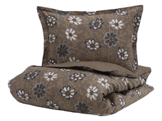Borås Cotton sengetøj - 140x200 cm - Viola Brun - Sengesæt i 100% bomuldssatin - Borås Cotton sengelinned
